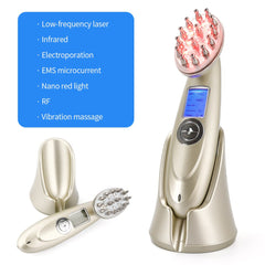 Enhanced Electric Laser Hair Growth Comb – Infrared EMS RF Vibration Massager for Hair Loss Treatment & Regrowth