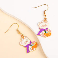 Cute Enamel Halloween Dangle Earrings