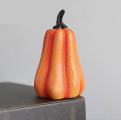 Halloween Pumpkin Lantern with LED Candle Lamp - Luminous Resin Simulation