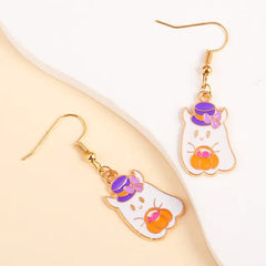 Cute Enamel Halloween Dangle Earrings